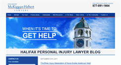 Desktop Screenshot of halifaxpersonalinjurylawyerblog.com